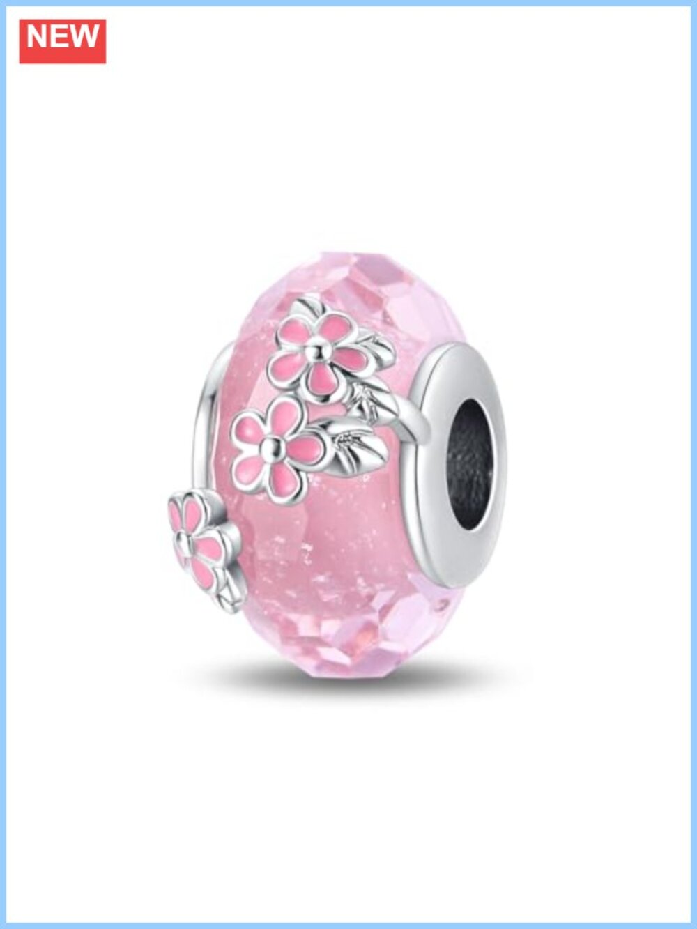 Sterling Silver Murano Glass Charms for European Bracelet Necklace Jewelry